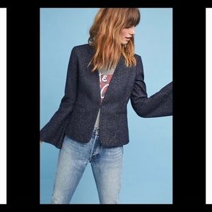Anthropologie bell-sleeved blazer